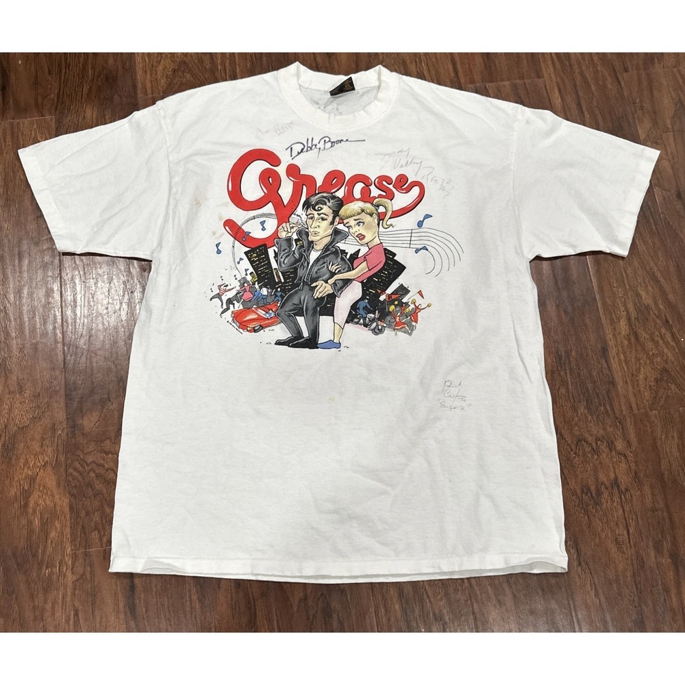 Vntg  Grease  XL 1994 Touch Of Gold John Travolta Musical USA  Autograph